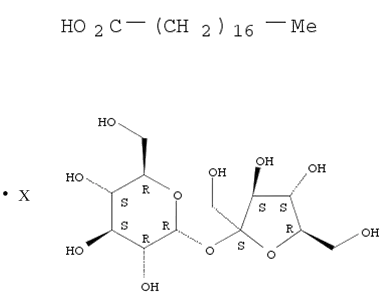 Molecular Structure of 37318-31-3 (alpha-d-Glucopyranoside, beta-d-fructofuranosyl, octadecanoate)